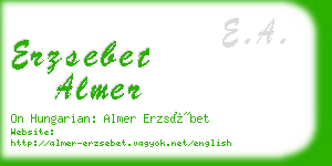 erzsebet almer business card